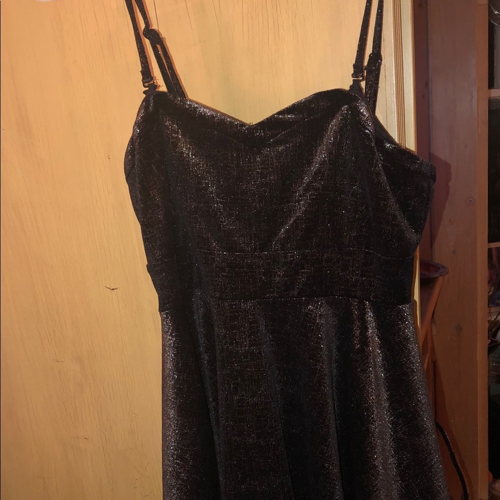 Free People XS Velvet Metallic Aline Mini Dress